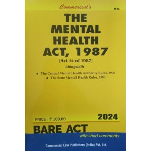 Commercial's The Mental Health Act, 1987 Bare Acts [Latest Edn. 2024]	